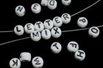 6mm Plastic Alphabet Bead Mix #ADB038