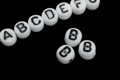 6mm Glass "B" Alphabet Bead #ADB202