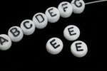 6mm Glass "E" Alphabet Bead #ADB205