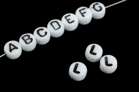 6mm Glass "L" Alphabet Bead #ADB212