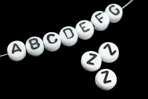 6mm Plastic "Z" Alphabet Bead #ADB026