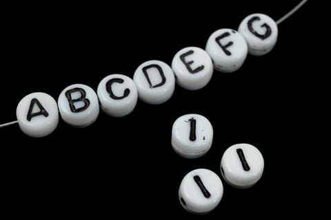 6mm Plastic "1" Number Bead #ADB027