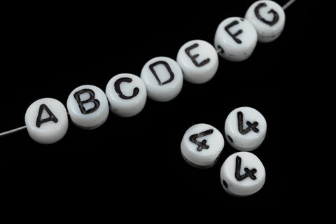 6mm Glass "4" Number Bead #ADB230