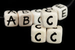 12mm Ceramic "C" Alphabet Bead #ABD103