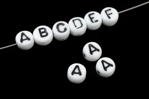 6mm Plastic "A" Alphabet Bead #ADB001