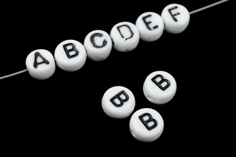 6mm Plastic "B" Alphabet Bead #ADB002