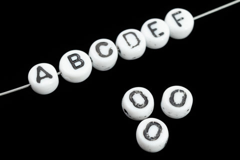 6mm Plastic "O" Alphabet Bead #ADB015