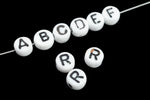 6mm Plastic "R" Alphabet Bead #ABD018
