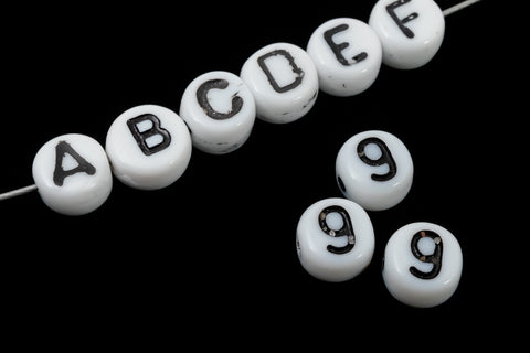 6mm Plastic "9" Number Bead #ADB035