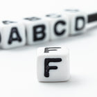6mm Plastic "F" Alphabet Bead #ADB306