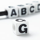6mm Plastic "G" Alphabet Bead #ADB307