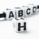 6mm Plastic "H" Alphabet Bead #ADB308