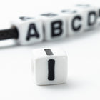 6mm Plastic "I" Alphabet Bead #ADB309