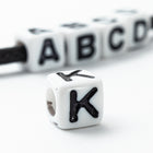 6mm Plastic "K" Alphabet Bead #ADB311