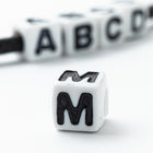 6mm Plastic "M" Alphabet Bead #ADB313