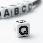 6mm Plastic "Q" Alphabet Bead #ADB317