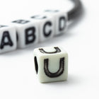 6mm Plastic "U" Alphabet Bead #ADB321