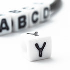 6mm Plastic "Y" Alphabet Bead #ADB325