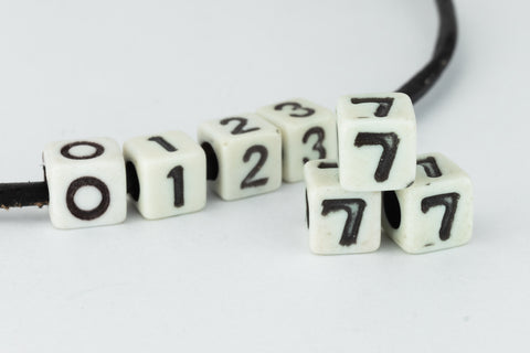 6mm Plastic "7" Number Bead #ADB333