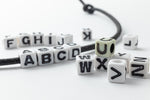 6mm Plastic "W" Alphabet Bead #ADB323