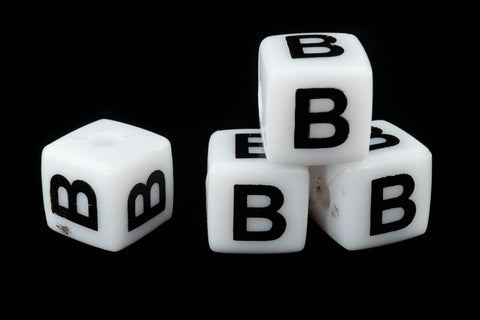 11mm Plastic "B" Letter Cube (4 Pcs) #ADB502
