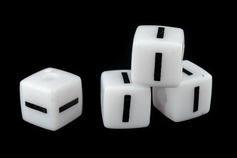 11mm Plastic "I" Letter Cube (4 Pcs) #ADB509