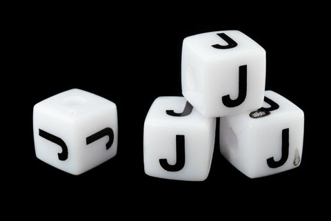11mm Plastic "J" Letter Cube (4 Pcs) #ADB510