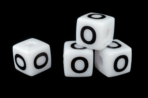 11mm Plastic "O" Letter Cube (4 Pcs) #ADB515