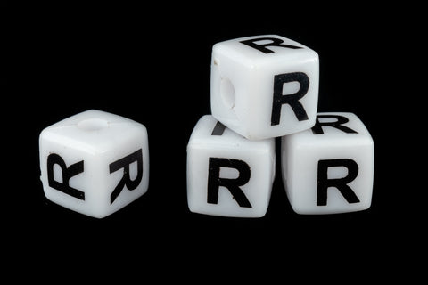 11mm Plastic "R" Letter Cube (4 Pcs) #ADB518