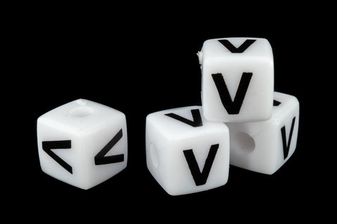 11mm Plastic "V" Letter Cube (4 Pcs) #ADB522