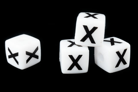 11mm Plastic "X" Letter Cube (4 Pcs) #ADB524