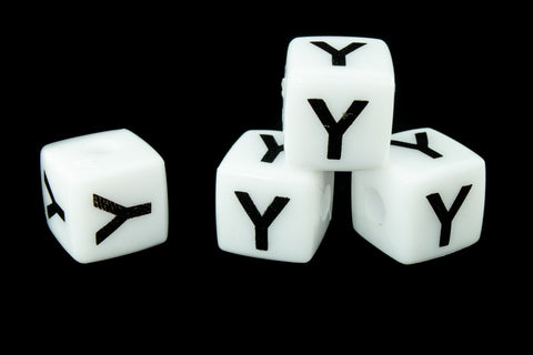 11mm Plastic "Y" Letter Cube (4 Pcs) #ADB525