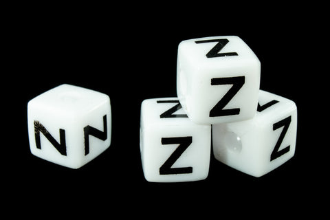 11mm Plastic "Z" Letter Cube (4 Pcs) #ADB526