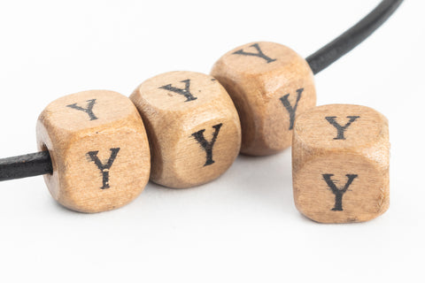 11mm Wood "Y" Letter Cube #ADB625