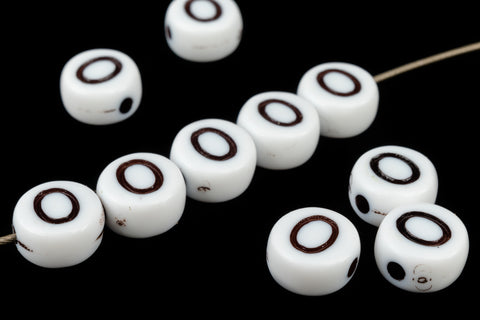 6mm Glass "Zero" Number Bead #ADB236