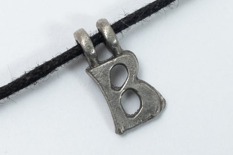 8mm Pewter Letter "B" Charm #ADC002