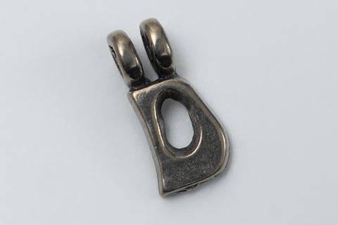 8mm Pewter Letter "D" Charm #ADC004