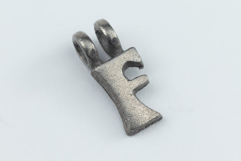 8mm Pewter Letter "F" Charm #ADC006