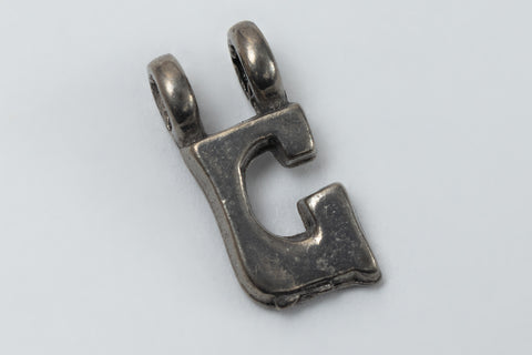 8mm Pewter Letter "G" Charm #ADC007