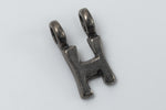 8mm Pewter Letter "H" Charm #ADC008