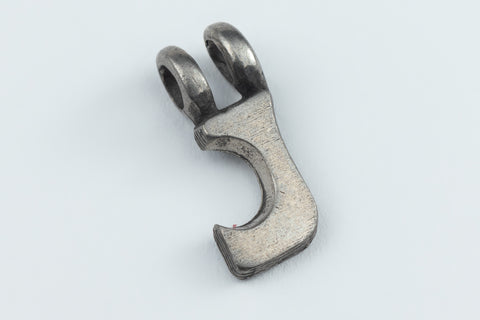 8mm Pewter Letter "J" Charm #ADC010