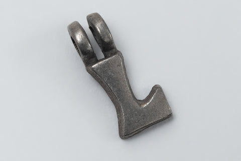 8mm Pewter Letter "L" Charm #ADC012