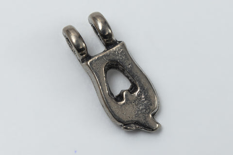 8mm Pewter Letter "Q" Charm #ADC017