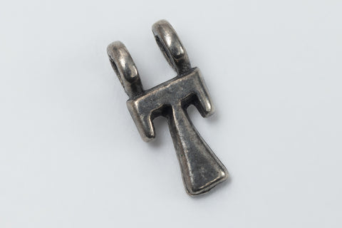 8mm Pewter Letter "T" Charm #ADC020