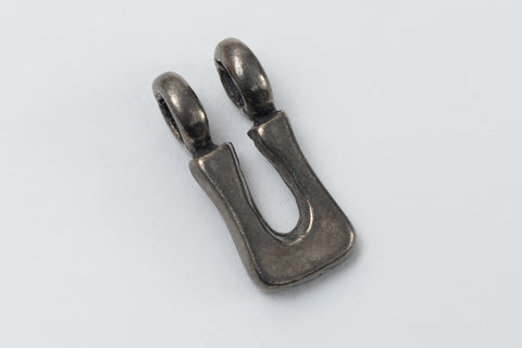 8mm Pewter Letter "U" Charm #ADC021