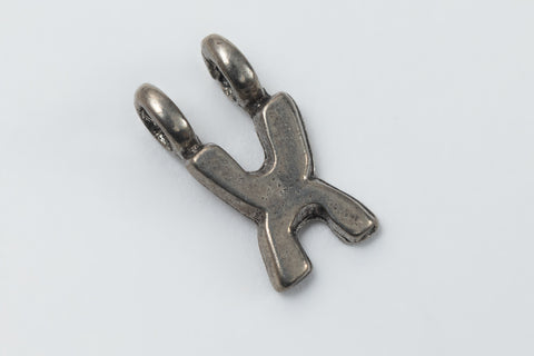 8mm Pewter Letter "X" Charm #ADC024