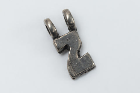 8mm Pewter Letter "Z" Charm #ADC026