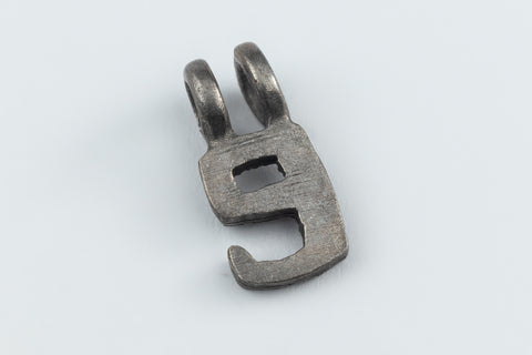 8mm Pewter Number "9" Charm #ADC039