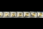 10mm Silver and Gold "D" Expandable Letter Beads (18 Pcs) #ADD604