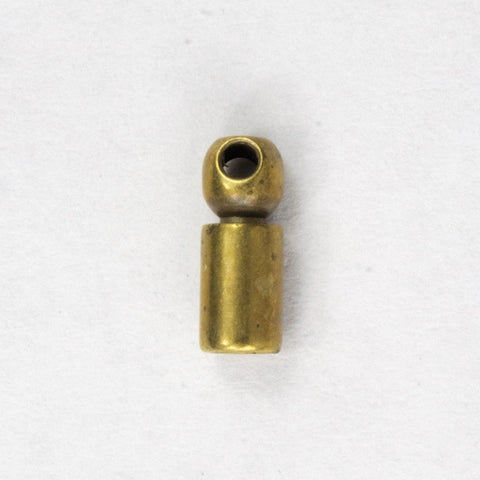 4mm x 8mm Antique Brass Cord End-General Bead